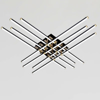 Люстра № W182/8-1000 BK+GD