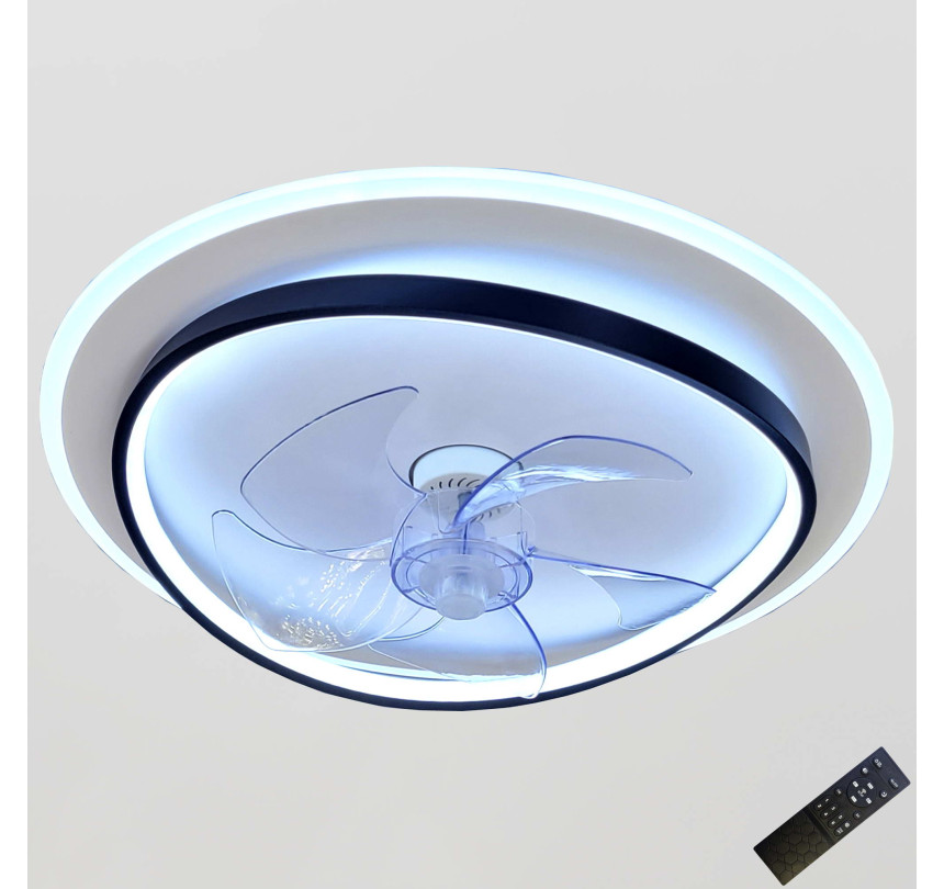 Люстра вентилятор № WG5088C BK+WH