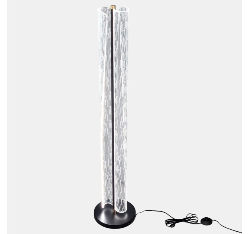 Торшер № T105F BK+GD